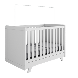 Berço Peroba Retrô Americano Branco Vira Mini Cama Infantil