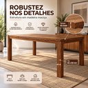Ver imagem 6 de Mesa de Jantar Retangular 180x95cm Nature em Madeira Maciça - Rústico Escuro
