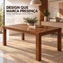 Ver imagem 4 de Mesa de Jantar Retangular 180x95cm Nature em Madeira Maciça - Rústico Escuro