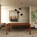 Ver imagem 2 de Mesa de Jantar Retangular 180x95cm Nature em Madeira Maciça - Rústico Escuro