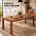 Ver imagem 3 de Mesa de Jantar Retangular 180x95cm Nature em Madeira Maciça - Rústico Escuro