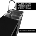Ver imagem 3 de Pia de Cozinha Balcão Pressurizada Bivolt Preta - Ultra Móveis