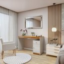 Ver imagem 1 de Penteadeira 1 Porta 1 Gaveta 100% MDF Sem Espelho Charlotte