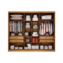 Ver imagem 3 de Guarda Roupa Casal 3 Portas e 4 Gavetas Diamond/londres Freijo Cumaru C/ Fendi - Novo Horizonte