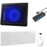 Teclado, Mouse, Suporte Cooler Hub 4 Notebook Asus - Branco - 1