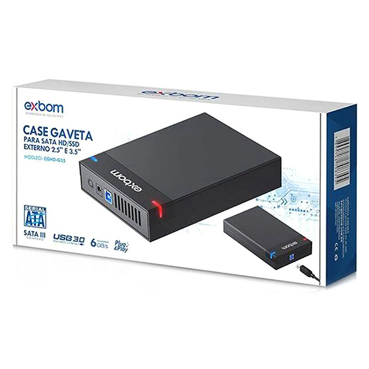 Case Gaveta Externa 3,5" Usb 3.0 P/ Armazenar Hd Cghd-g35