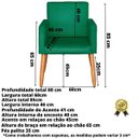 Ver imagem 2 de Poltrona para Quarto Infantil Tecido Suede Resistente Espaço Pequeno Pés de Madeira Estudo
