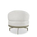 Ver imagem 2 de Poltrona Decorativa Giratória Orgânica Glamour Boucle Cru com Mesinha Acoplada Loja Sheep