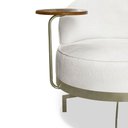 Ver imagem 5 de Poltrona Decorativa Giratória Orgânica Glamour Boucle Cru com Mesinha Acoplada Loja Sheep