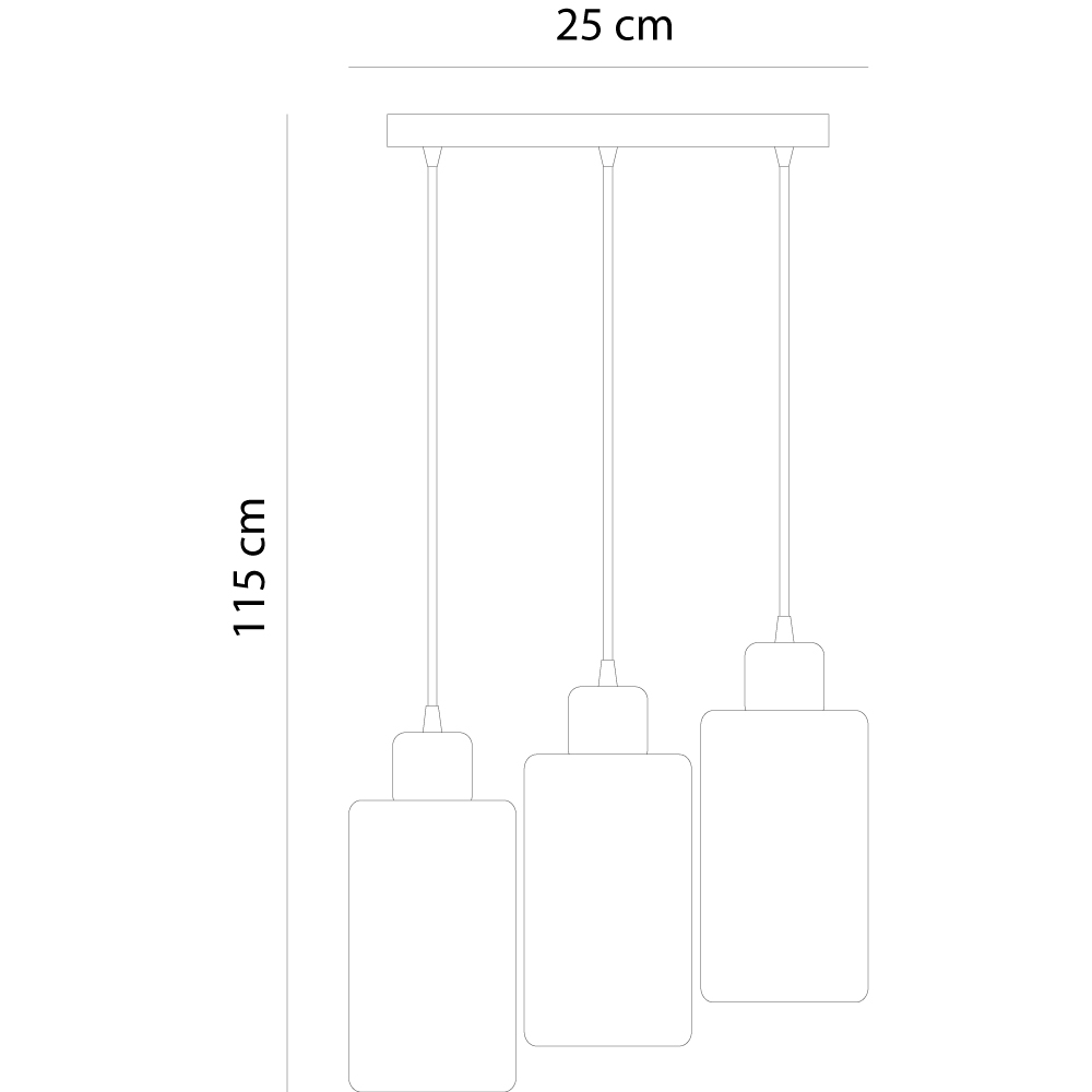 Luminária Pendente Track Quarto Sala Balcão 3 lâmpadas E27 Bivolt Branco 110V/220V - 4