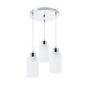 Ver imagem 1 de Luminária Pendente Track Quarto Sala Balcão 3 Lâmpadas E27 Bivolt Branco 110v/220v