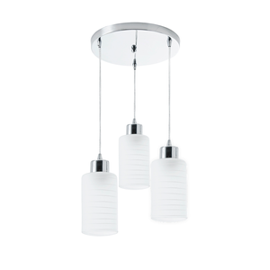 Luminária Pendente Track Quarto Sala Balcão 3 Lâmpadas E27 Bivolt Branco 110v/220v