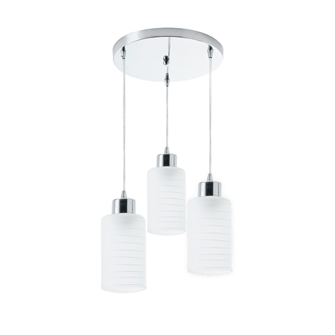 Luminária Pendente Track Quarto Sala Balcão 3 Lâmpadas E27 Bivolt Branco 110v/220v