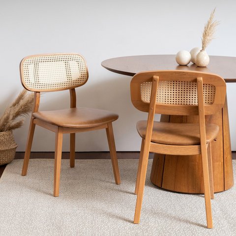 Kit 2 Cadeiras Madeira Maciça Liz CabeCasa MadeiraOriginals