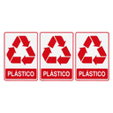 Ver imagem 1 de Combo 6 Adesivos De Sinalização Lixo Plástico 15x20 Acesso - S-241 F9e