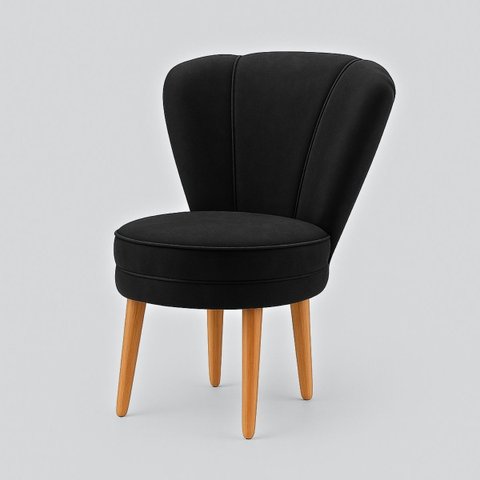 Cadeira para Sala de Jantar Apartamento Tecido Veludo Base de Madeira Suporta 120kg