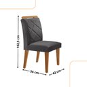 Ver imagem 4 de Mesa de Jantar Liz 120cm Mdf Canto Copo e com 4 Cadeiras Melissa