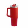 Copo Térmico Grande 1200ml Aço Inox Parede Dupla com Canudo para Bebidas Quentes e Frias (vermelho - 1