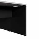 Ver imagem 6 de Mesa Escritório 2 Lugares 1,10m X 1,40m Pés Painel F5 Office Cor:cinza Sagrado com Preto