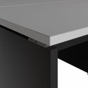 Ver imagem 5 de Mesa Escritório 2 Lugares 1,10m X 1,40m Pés Painel F5 Office Cor:cinza Sagrado com Preto