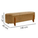 Ver imagem 3 de Puff Recamier Organico Imperial 140 cm Corino Whisky Impo