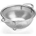Ver imagem 5 de Escorredor Inox Macarrao Massa Legumes Fruta Verdura Salada Versatil Preparo Cozinha Residencial com
