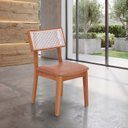 Ver imagem 2 de Kit 6 Cadeiras de Jantar Madeira Maciça Rattan Natural Estofadas Siena Espresso Móveis