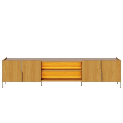 Rack Tv 85 Pol 237cm com Led Gior Naturale C05 - Mpozenato