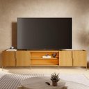 Ver imagem 6 de Rack Tv 85 Pol 237cm com Led Gior Naturale C05 - Mpozenato