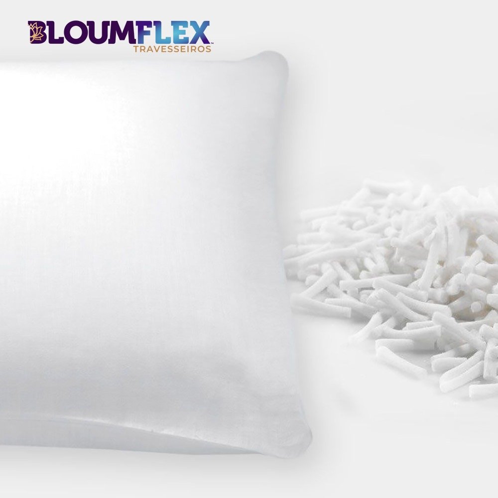 Kit 3 Travesseiros Látex Prime Flocos - Bloumflex - 2
