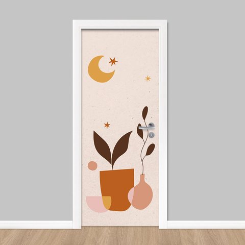 CÓPIA - CÓPIA - Adesivo de Porta - Arte Boho 4 Dekalque 73x213
