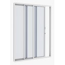 Ver imagem 1 de Porta de Alumínio 03 folhas com vidro temperado branca - 210x200