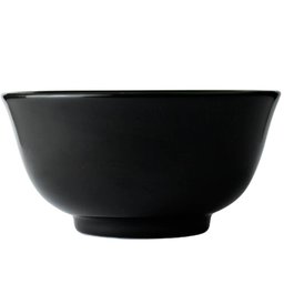 Tigela Pequena de Porcelana 240ml Oriental Preta 11cm Germer Sopa Missô Shimeji - 2 Tigela Pequena de Porcelana 240ml Oriental Preta 11cm Germer Sopa Missô Shimeji - 2