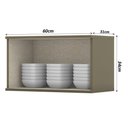 Ver imagem 2 de Armário Aéreo Évelin 1 Porta Basculante 60 Cm Duna Cristal - Henn