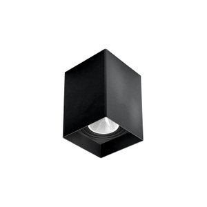 SPOT DE SOBREPOR QUADRADO PRETO MR16 E27 IP20:Preto/Unico