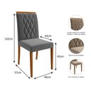 Ver imagem 6 de Mesa para Sala de Jantar Helena 210 X 100 Cm e 8 Cadeiras Juliana Cimol Nature/off White/madeira/jol