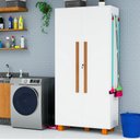 Ver imagem 5 de Armário Multiuso 100% Mdf 2 Portas C/ Chave Londres Branco