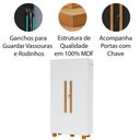 Ver imagem 2 de Armário Multiuso 100% Mdf 2 Portas C/ Chave Londres Branco
