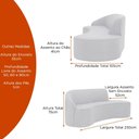 Ver imagem 7 de Sofá de Canto Mavie 3 Lugares com Chaise 230cm Cinza Bouclé Sallar Home