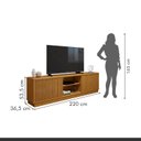 Ver imagem 6 de Rack para Tv de até 75 Polegadas 2 Portas 2 Nichos Burgos