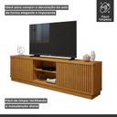 Ver imagem 5 de Rack para Tv de até 75 Polegadas 2 Portas 2 Nichos Burgos