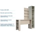 Ver imagem 6 de Guarda Roupa Closet sem Portas com 6 Prateleiras e Bancada com Painel Prime Luciane Móveis