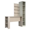 Ver imagem 3 de Guarda Roupa Closet sem Portas com 6 Prateleiras e Bancada com Painel Prime Luciane Móveis