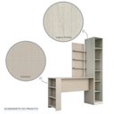 Ver imagem 7 de Guarda Roupa Closet sem Portas com 6 Prateleiras e Bancada com Painel Prime Luciane Móveis