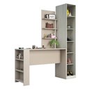 Ver imagem 2 de Guarda Roupa Closet sem Portas com 6 Prateleiras e Bancada com Painel Prime Luciane Móveis