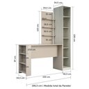 Ver imagem 5 de Guarda Roupa Closet sem Portas com 6 Prateleiras e Bancada com Painel Prime Luciane Móveis