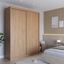 Ver imagem 3 de Guarda-Roupa Casal 2 Portas Correr Montclair 100% MDF 4 Gavetas Portas Dupla Face