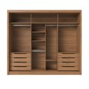 Ver mais imagens de Guarda-Roupa Casal Grande com 3 Portas de Correr e 8 Gavetas Montclair 100% MDF
