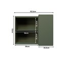 Ver imagem 5 de Armário Aéreo de Canto 100% MDF Cozinha Sevilha Verde