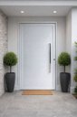 Ver imagem 1 de Porta Pivotante 2,40x1,50 Lambril Duplo Aluminio Branco Linha 45 Gold